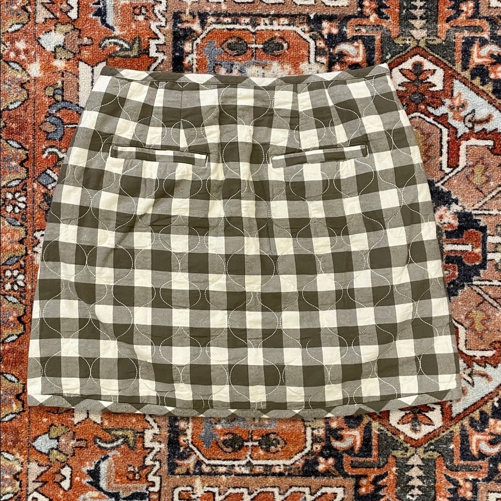 NWT Madewell Quilted Flannel Mini Skirt in Gingham | Women’s Size 6 - Picture 5 of 9